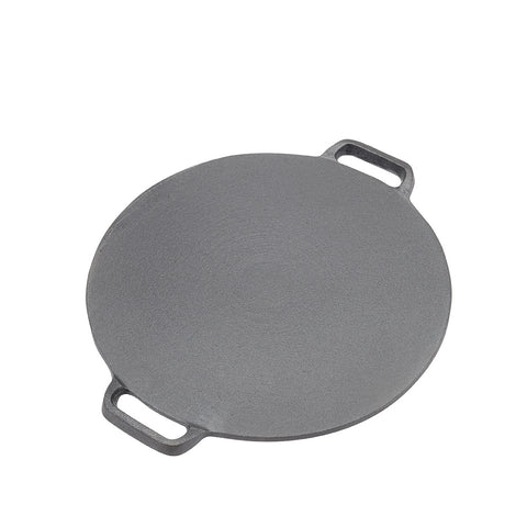 Livingandhome Pre Seasoned Round Cast Iron Pizza Pan, CX0450