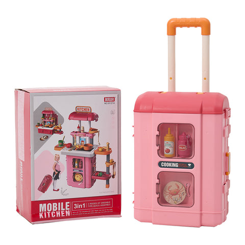 49Pcs 3-in-1 Pretend Kitchen Suitcase Playset, TE100001 (Ver.2)