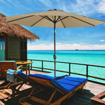 Livingandhome 3M Large Rotating Patio Parasol with Cross Base, LG0444LG0808