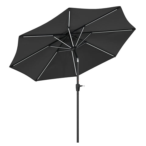Large Solar Powered LED Patio Umbrella for Outdoor Garden Patio without Base, LG0931