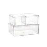 Set of 3 Transparent Food Storage Containers, CT0309
