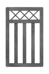 2.5 x 4 ft Outdoor Cross Top Wooden Garden Gate Pedestrian Fence Yard Door, AI1472
