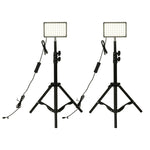 Set of 2 Portable Dimmable Fill LED Video Lights with Adjustable Tripod, DM380009 (Ver.2)