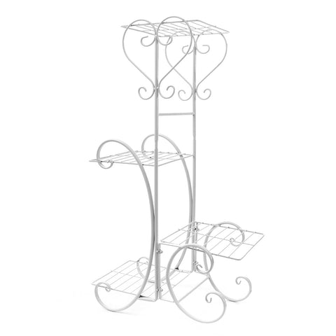 European-Style Classic 4-Tiered Tall Metal Plant Stand, SP1963