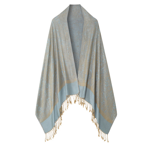 Elegant Jacquard Faux Cashmere Scarf Shawl, CA060010