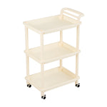 3-Tier Multifunction Plastic Storage Cart Organizer Rack, HM320150 (Ver.2)