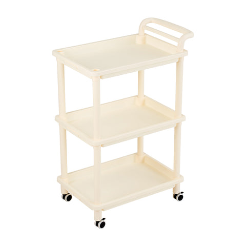 3-Tier Multifunction Plastic Storage Cart Organizer Rack, HM320150 (Ver.2)