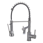 Dual Spout Swivel Kitchen Faucet with LED Light, DM1044 (Ver.2)