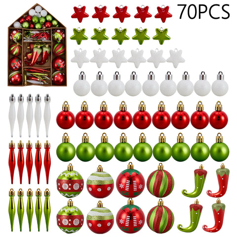 70-Piece Christmas Ornaments for Christmas Tree Decorations, IF320009