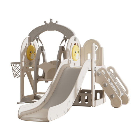 Kidkid 3-in-1 Kids Playground Toddler Duck Theme Swing and Slide Set, FI1017