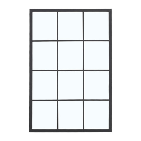 Classic Window Mirror Wall Accent Metal Framed Mirror, FI1276