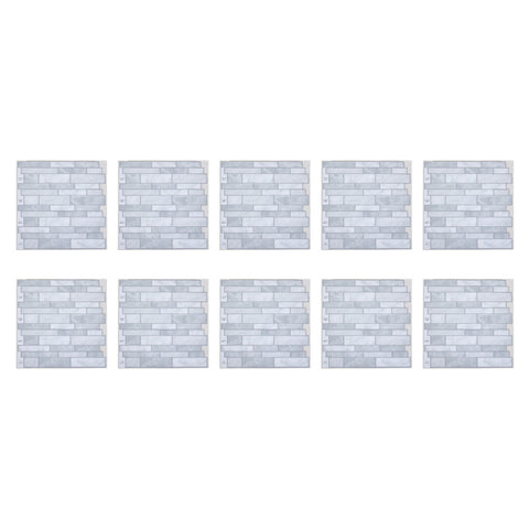 10Pcs Self-Adhesive Marble Pattern Wall Tile Stickers, SW1101 (Ver.2)