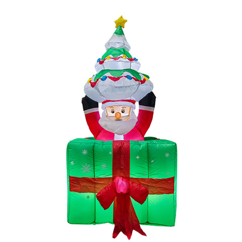 6ft Christmas Inflatable Liftable Santa Claus with Gift Box Decorations, IF540072