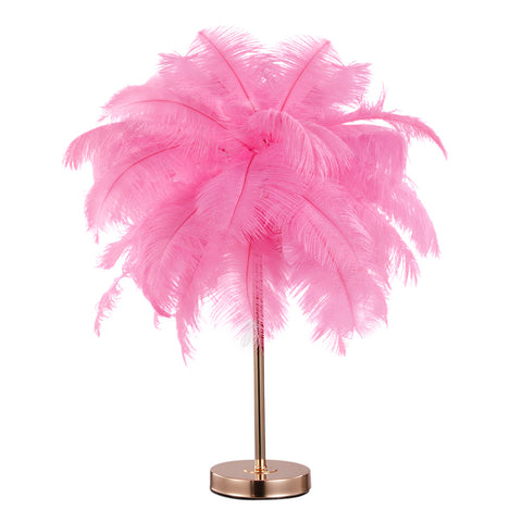 G4 Modern Feather Lampshade Table Lamp Fixtures Decor - Warm Light, SW0914 (Vr.2)