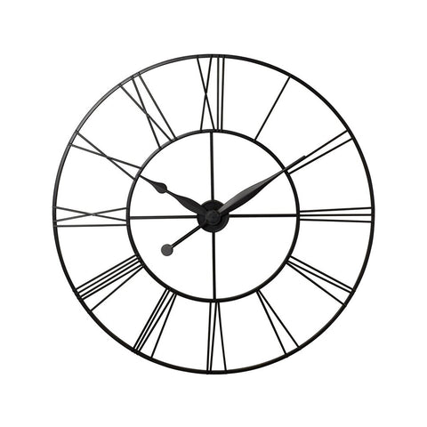 Runde Wanduhr aus Eisen mit römischen Ziffern Durchmesser 60 cm, HF070501 (DE)