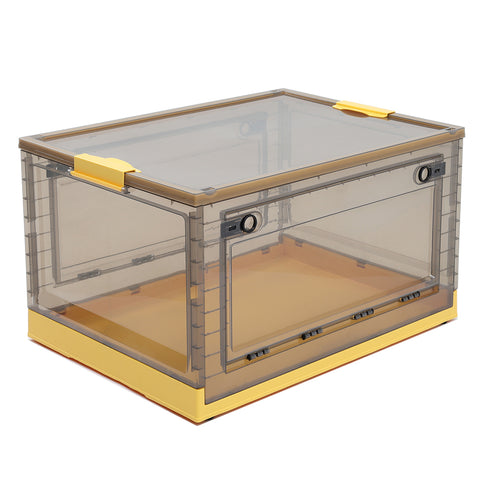 Transparent Folding Storage Box with Wheels Home Organizer, WM0712