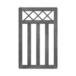 2.5 x 4 ft Outdoor Cross Top Wooden Garden Gate Pedestrian Fence Yard Door, AI1472(Ver.2)