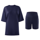 Comfortable Short Sleeve Loungewear Set, CC061728
