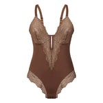 Lace Tummy Control Body Shaper Bodysuit with Adjustable Straps, CC060619 (Ver.2)
