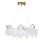 Livingandhome Feather LED Pendant Light, LG1320
