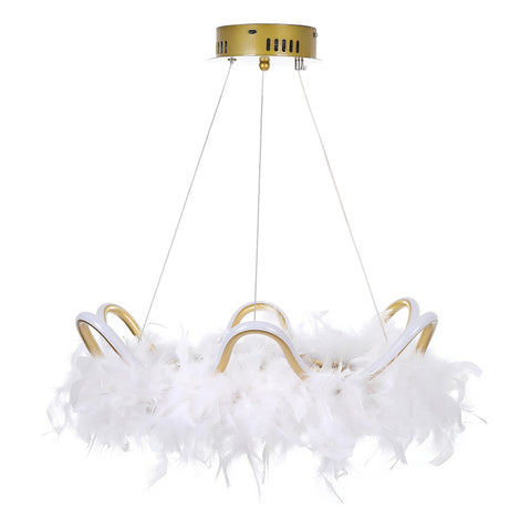Livingandhome Feather LED Pendant Light, LG1320