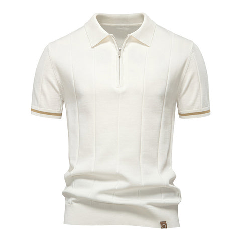 Turn-Down Short-Sleeve Polo Shirt, CC290434