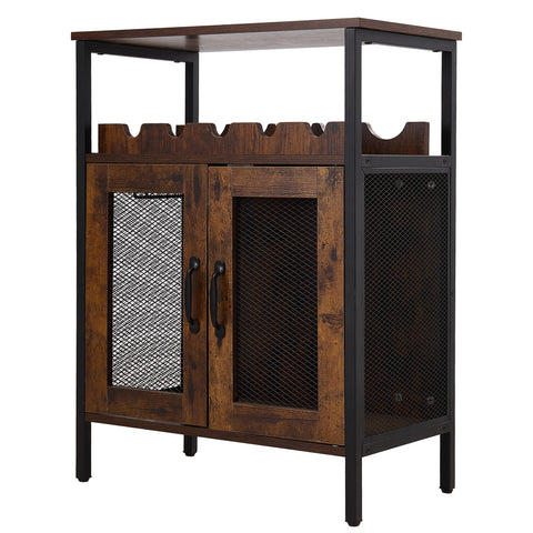 Wooden Sideboard Drinks Cabinet with Stemware Holders, FD240060 (Ver.2)
