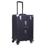 Livingandhome 2 Drawers Portable Cosmetic Makeup Travel Case, HG0340