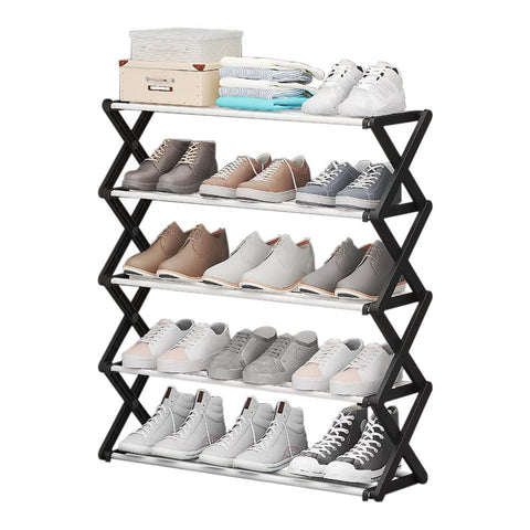 Lifeideas Foldable Multi-Tier Metal Shoe Rack, SW0730