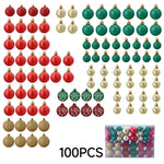 100-Piece Christmas Ornaments for Christmas Tree Decorations, IF320036