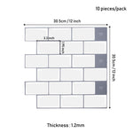 10Pcs Peel and Stick 1.2mm Backsplash Tiles, SW0888 (Ver. 2)