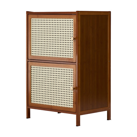 2-Tier Bookcase with Doors, FB250017 (VER.2)
