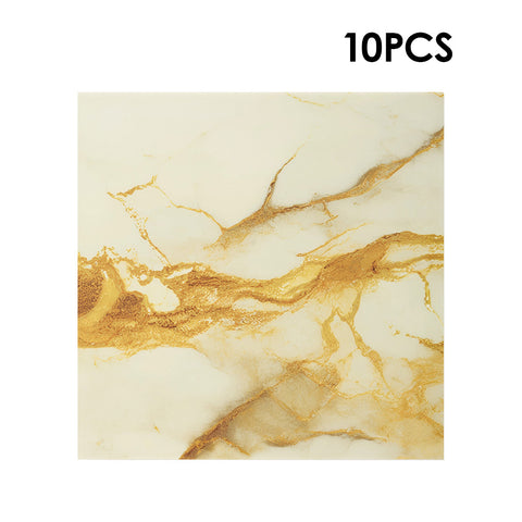 10Pcs Self-Adhesive Marble Pattern Wall Tile Stickers, HF070269 (Ver.2)