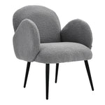 Curved Armrest Teddy Fleece Leisure Chair, ZH1477