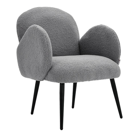 Curved Armrest Teddy Fleece Leisure Chair, ZH1477