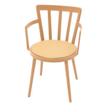 4Pcs PP Dining Chairs PU Leather Padded with Armrest, XY0482
