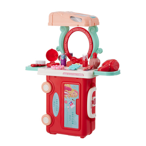 2 in 1 Pretend Kids Bus Dressing Table Playset, SI0017