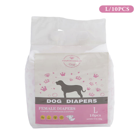 10Pcs All-absorb Disposable Dog Diapers, CT0513