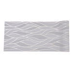 Livingandhome Velvet Silver Wavy Stripes Wallpaper Roll, SW0746
