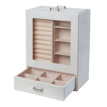 Sheonly Free Standing Faux Leather Jewellery Box with Drawer, SW0821