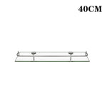 40cm Wandmontiertes Regal aus Glas für Badezimmer, HM320284 (DE)