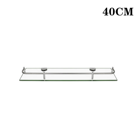 40cm Wandmontiertes Regal aus Glas für Badezimmer, HM320284 (DE)