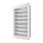 Weather Fixed Louvre Ventilation Grille Aluminium Finish with Mesh, JC0128