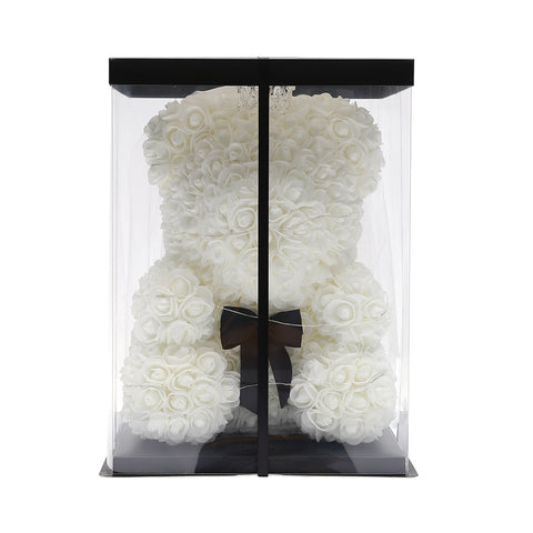 Bow-knot Rose Teddy Bear Doll with Gift Box and Lights, SC0581