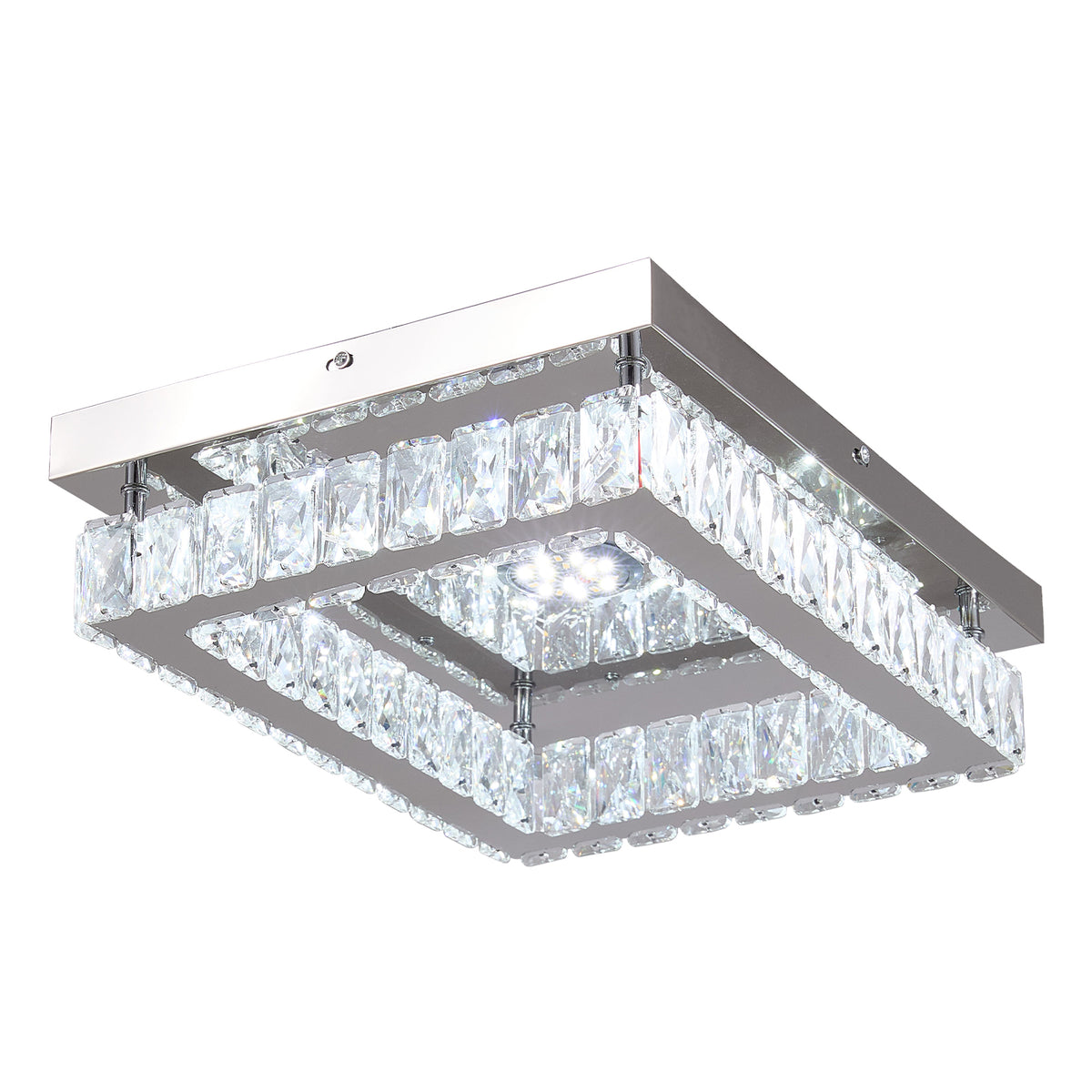 25W Rectangular Crystal Ceiling Light Chandelier, LG1772 – EVER STRONG