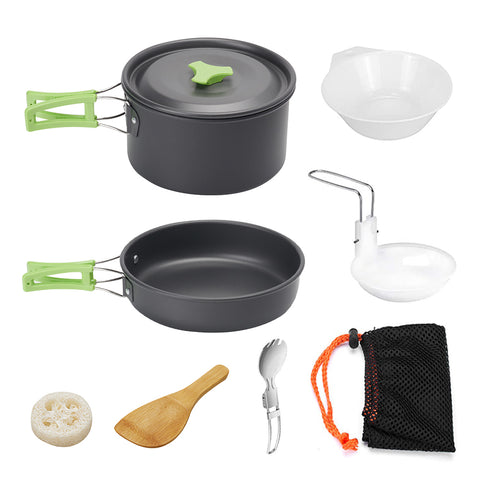 10Pcs Portable Camping Cookware Set, CT0933