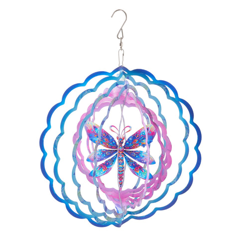 Decorative Metal Dynamic Wind Spinner with Swivel Hook, GD200019