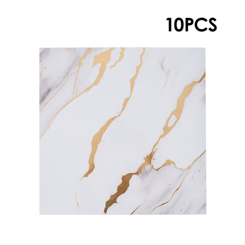 10Pcs Self-Adhesive Marble Pattern Wall Tile Stickers, HF070274