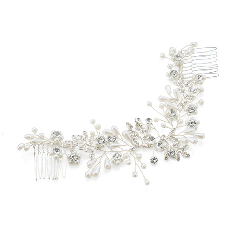 Flower Bridal Double-sided Hair Comb Hair Accessories, CA290240