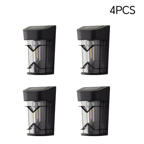 4 Packs Solar-Powered Outdoor Wall Lights, LO200039
